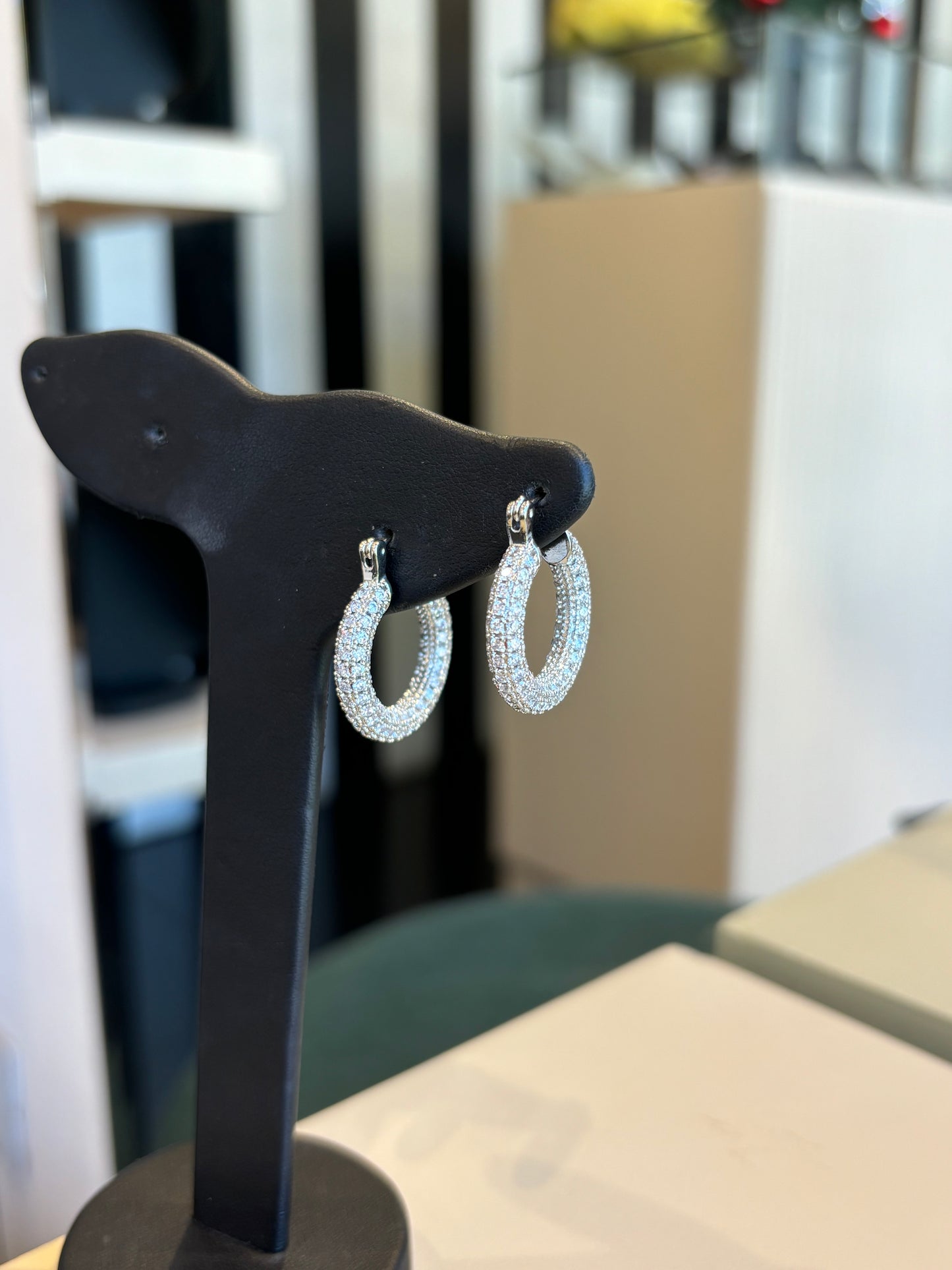 Coquetas plata zirconias