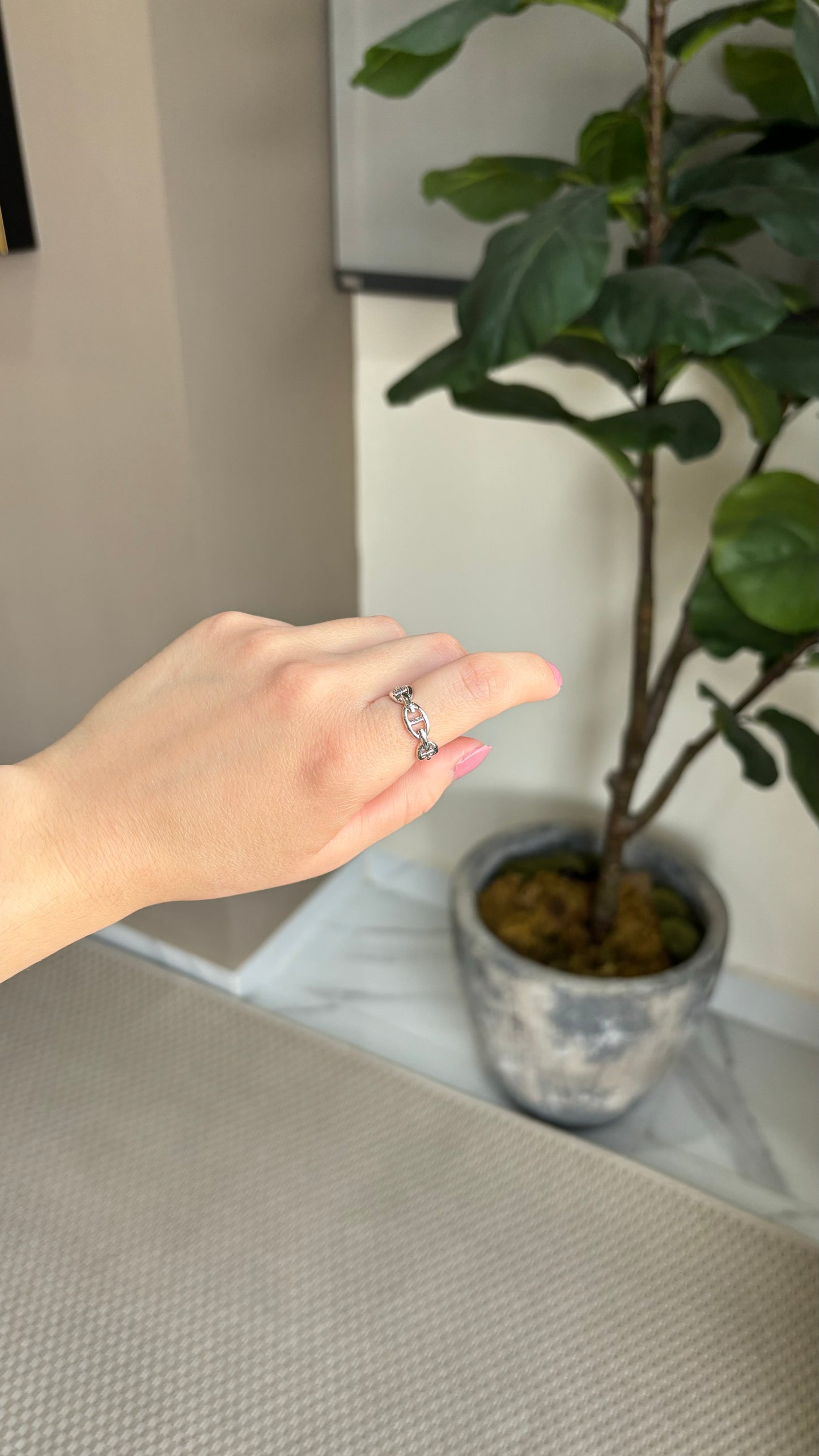 Anillo cadenas ajustable
