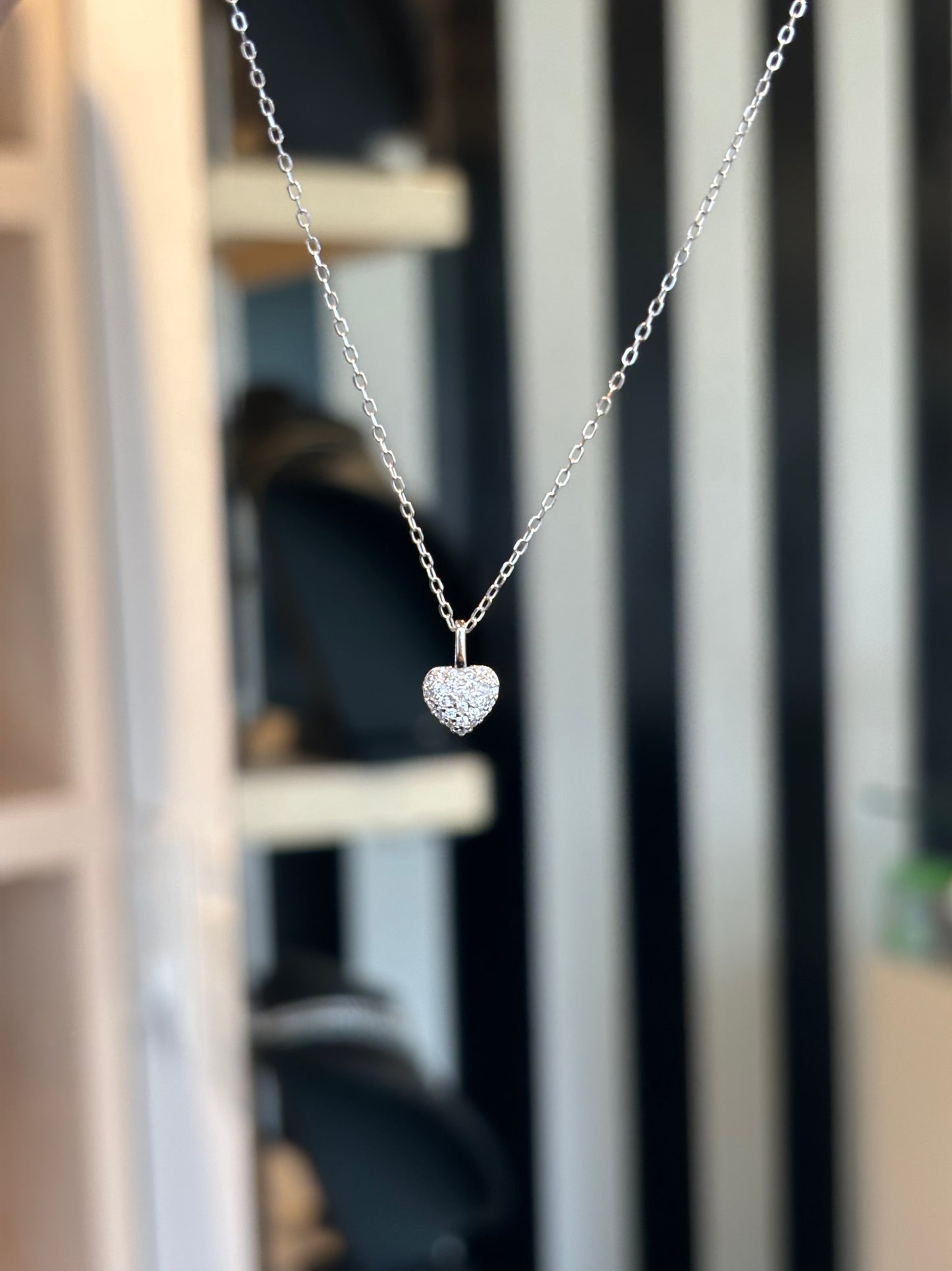 Collar corazón plata.925