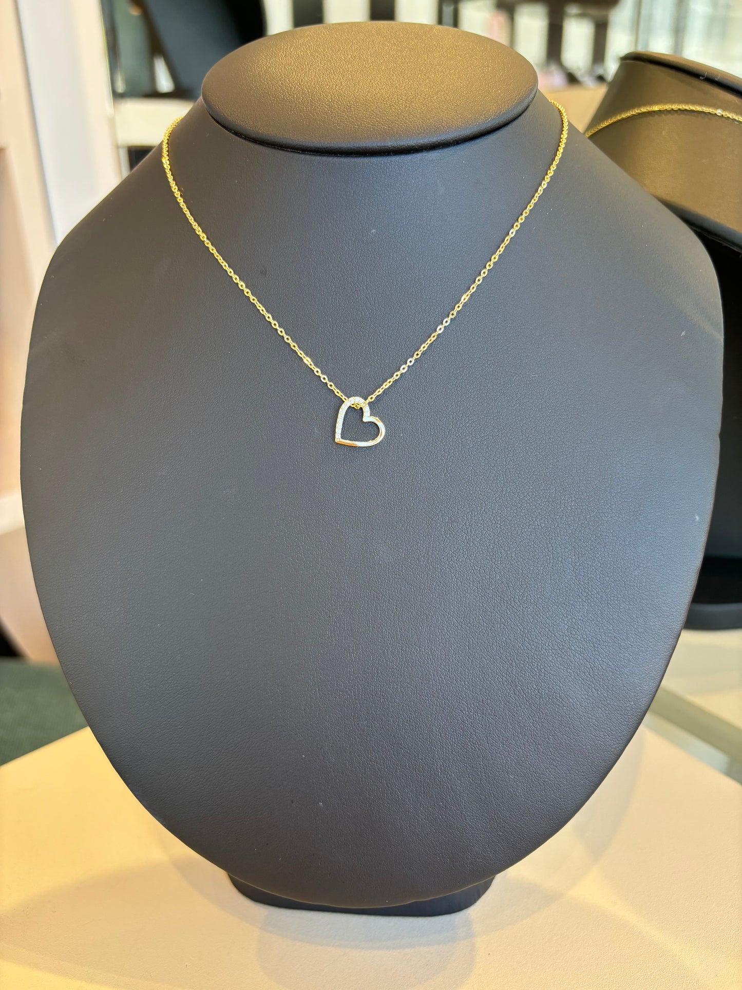 Collar corazón plata.925 gold