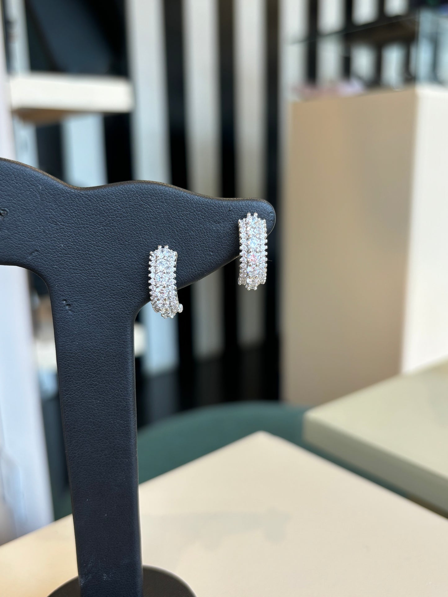 Coquetas zirconias plata