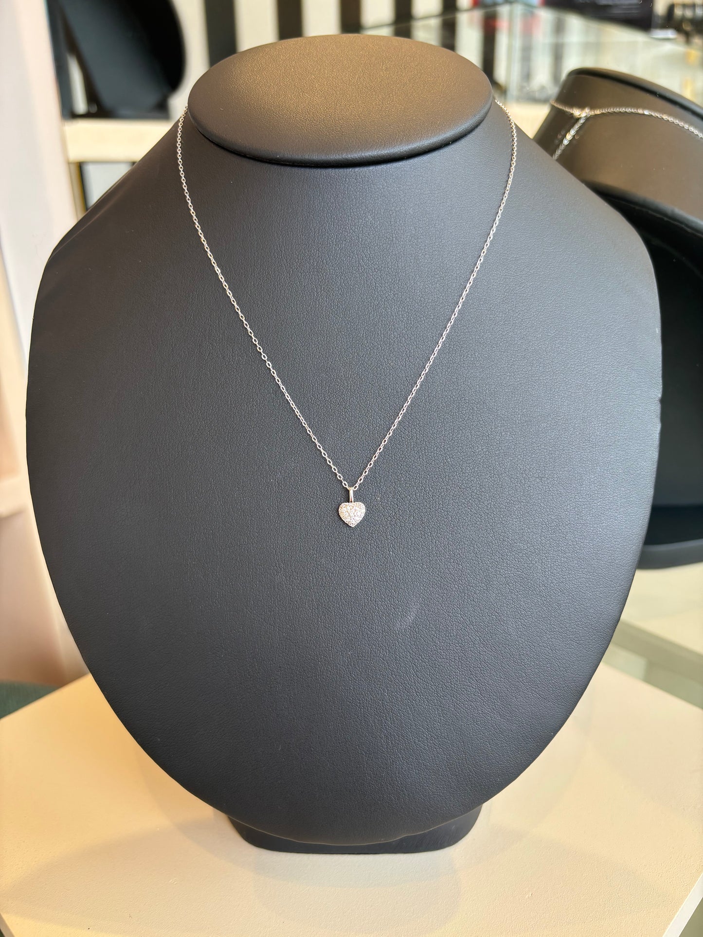 Collar corazón plata.925