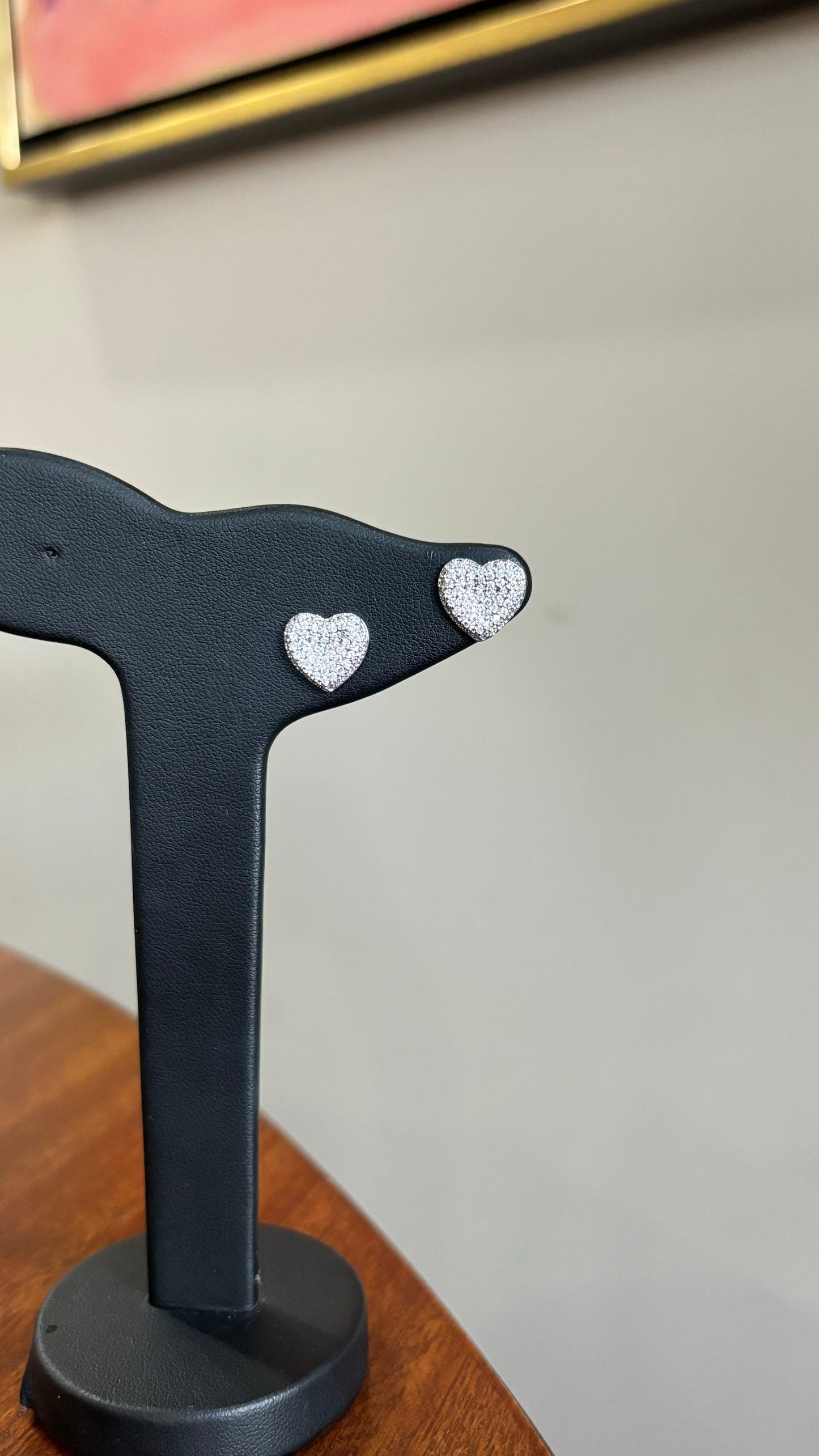 Aretes corazón zirconias