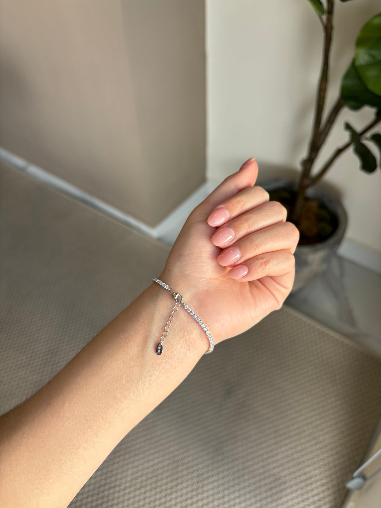 Pulsera Tennis plata 1.5mm Plata.925