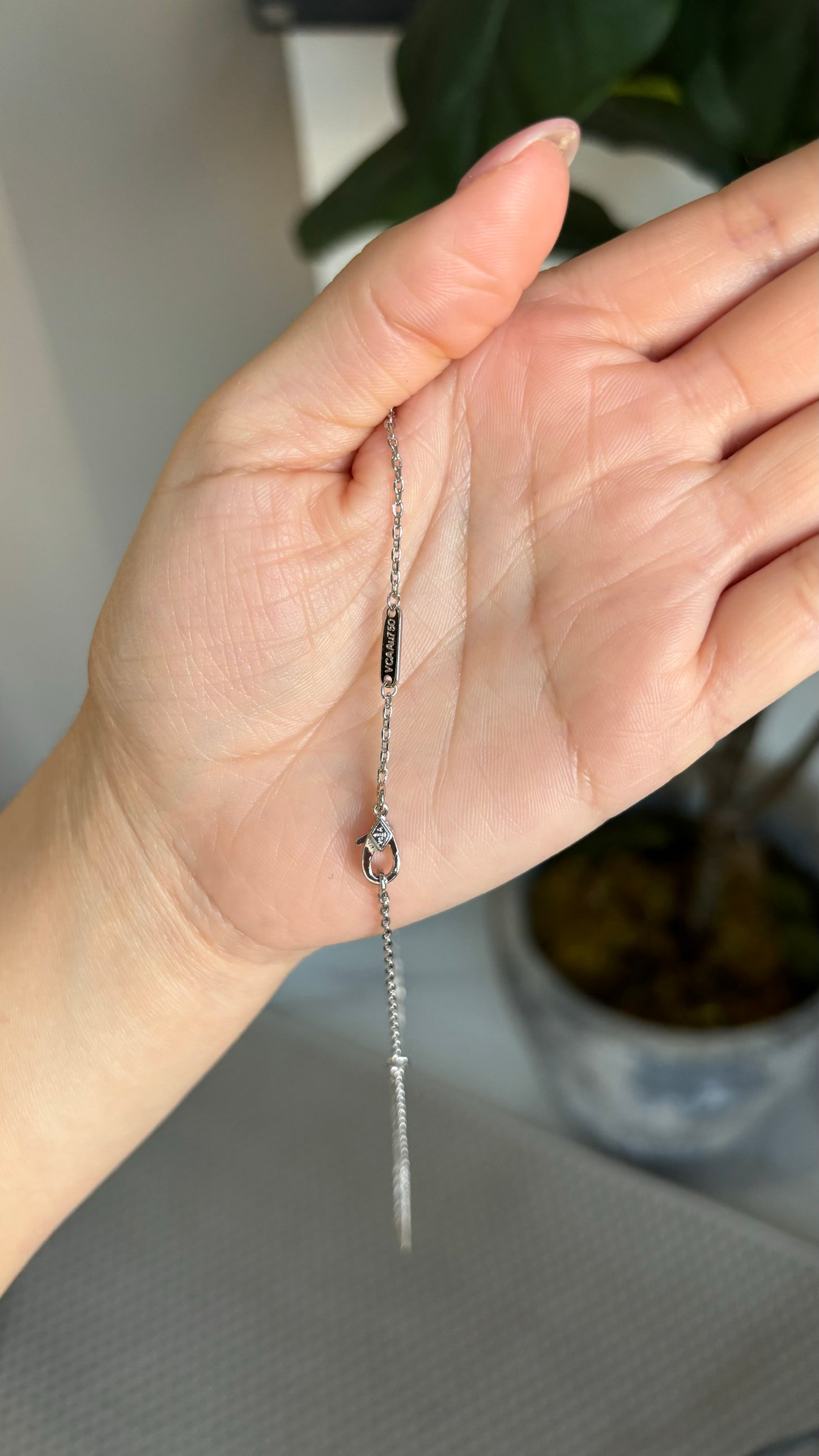 Collar flor VCA Plata