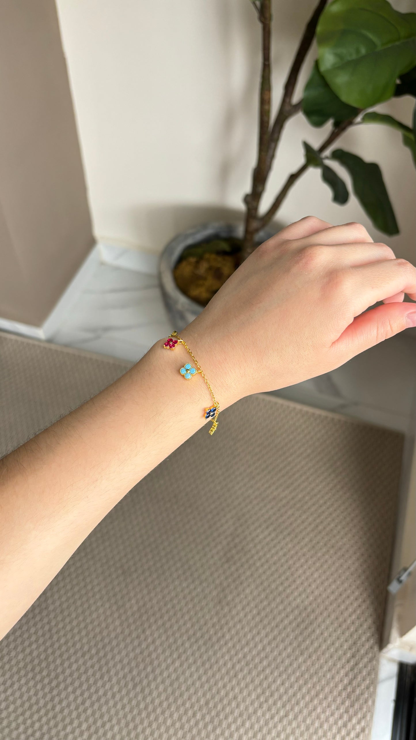 Pulsera flores colors