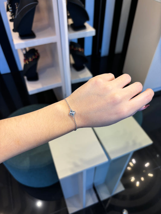 Pulsera flor VCA plata