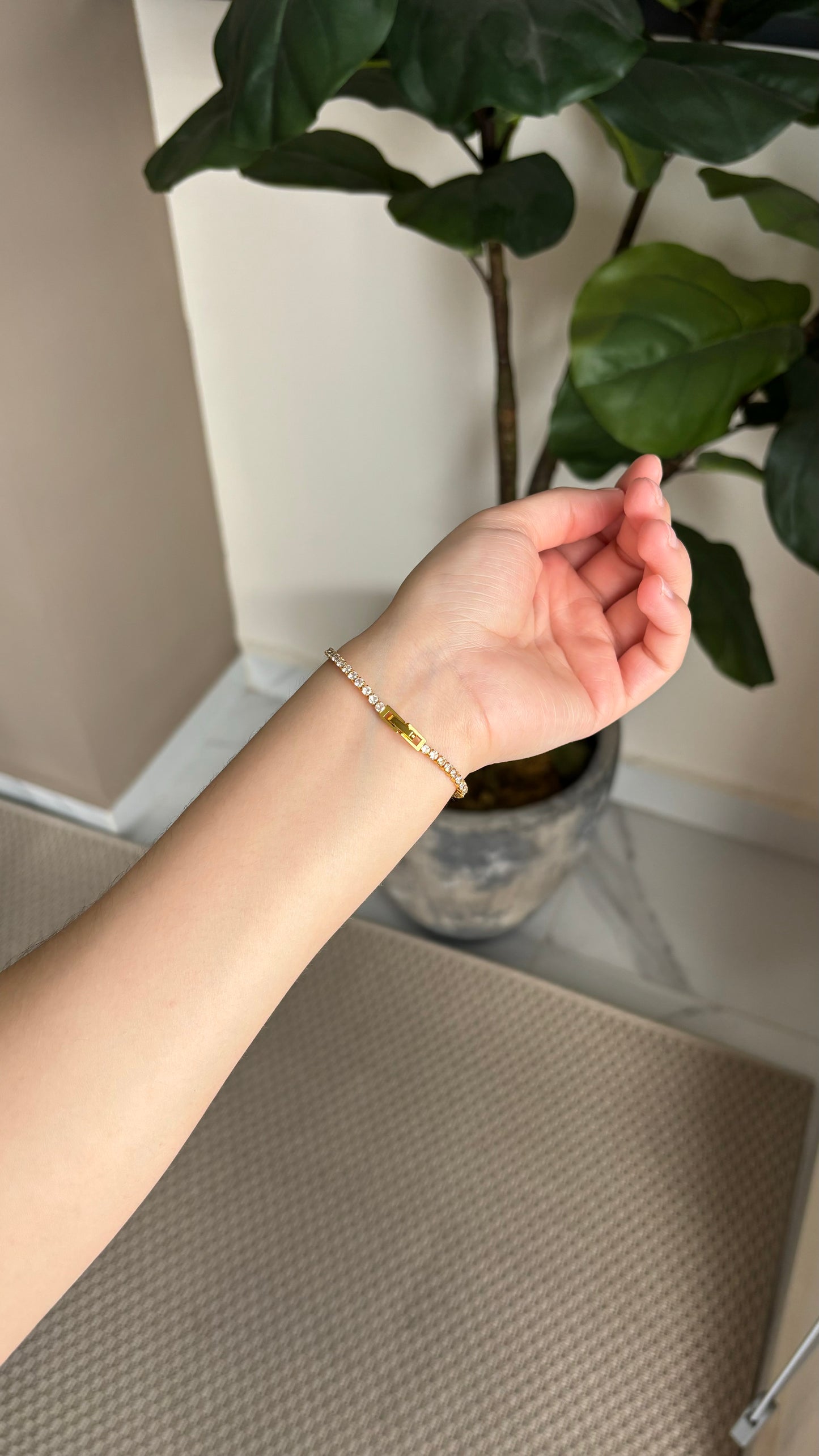 Pulsera Tennis Gold