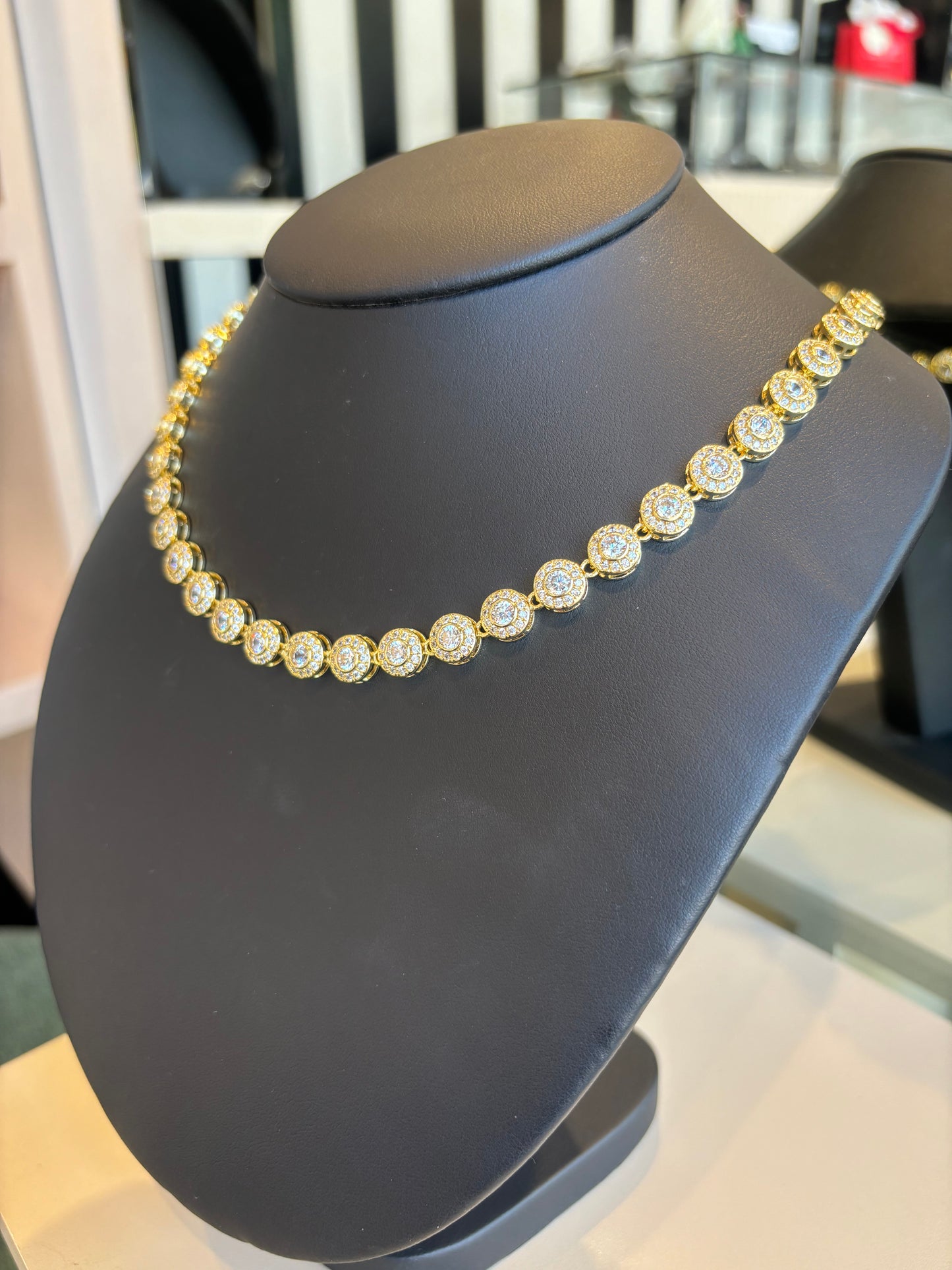 Collar tennis circle gold