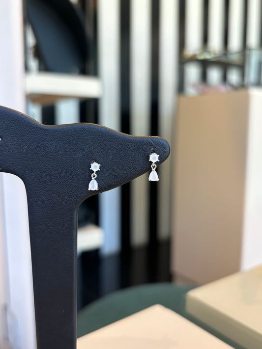 Aretes White Plata.925