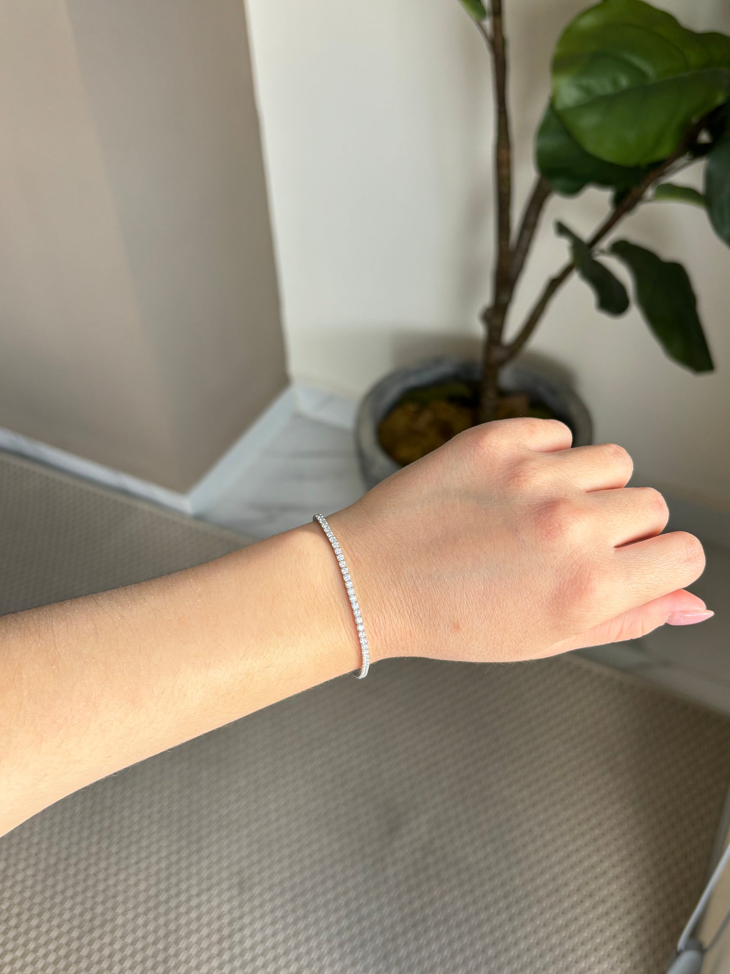 Pulsera Tennis plata 1.5mm Plata.925