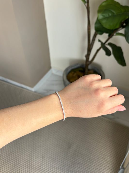 Pulsera Tennis plata 1.5mm Plata.925