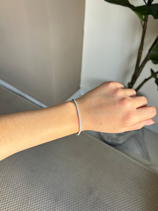 Pulsera Tennis de broche Plata.925