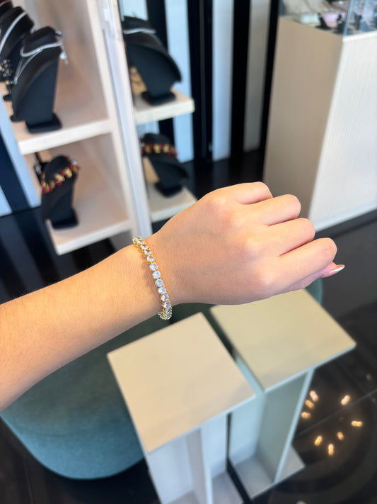 Pulsera tennis gold
