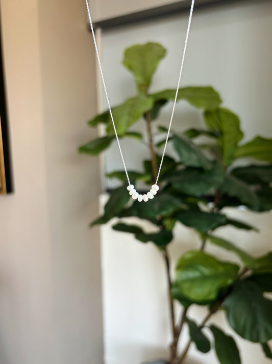 Collar perlas silver