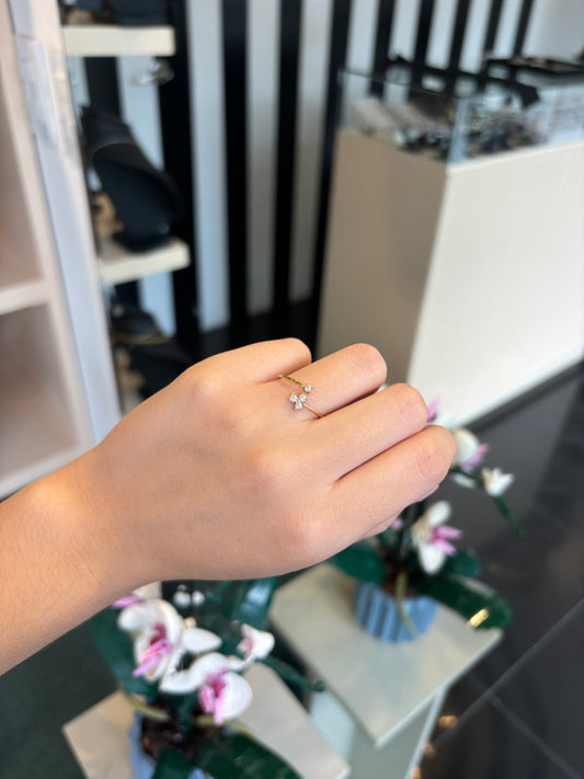 Anillo Trebol ajustable