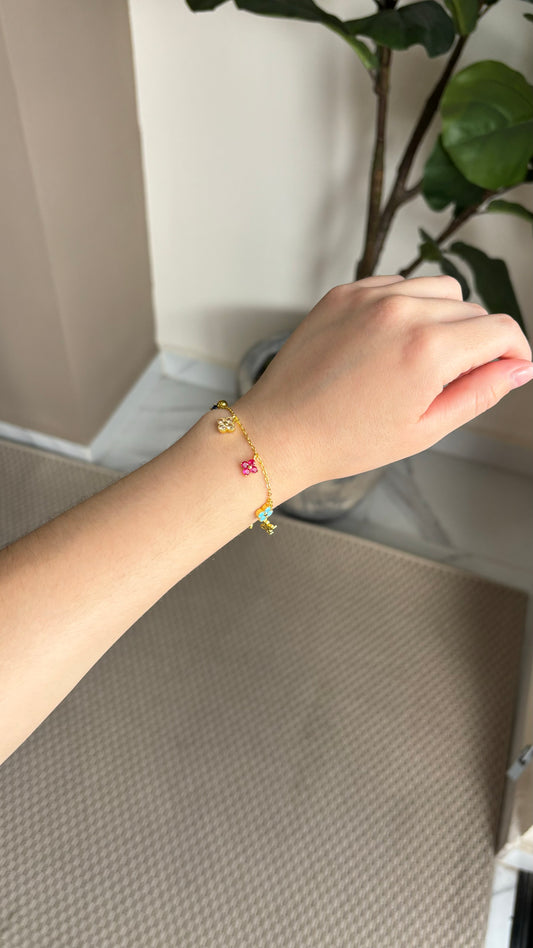 Pulsera flores colors