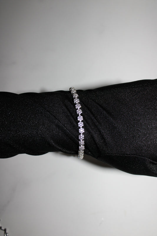 Pulsera mini flores Plata.925