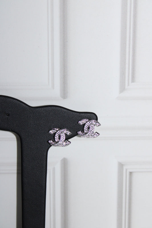 Aretes Chanel Silver zirconias