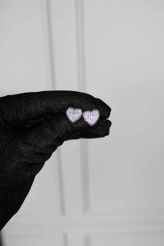 Aretes corazón zirconias