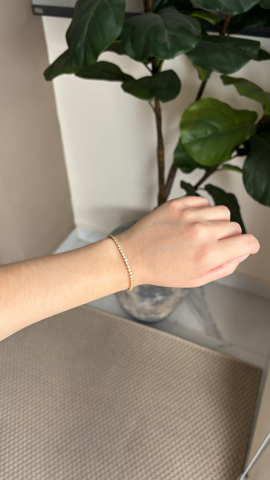 Pulsera Tennis Gold