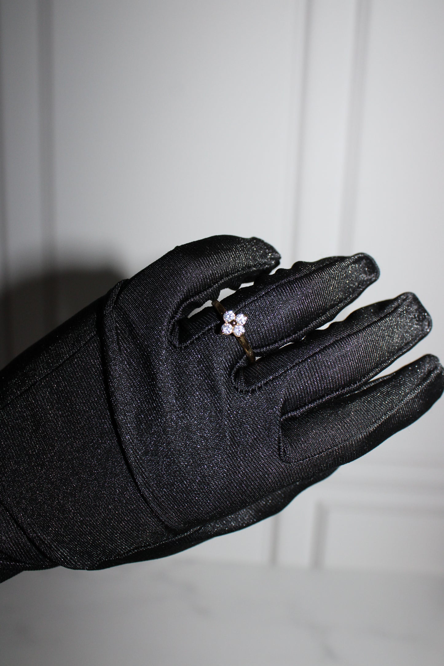 Anillo flor ajustable silver