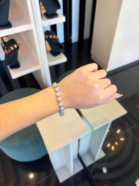 Pulsera floresitas silver