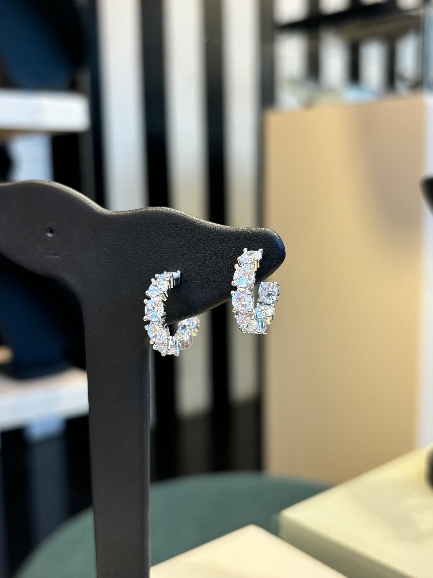 Aretes tennis plata