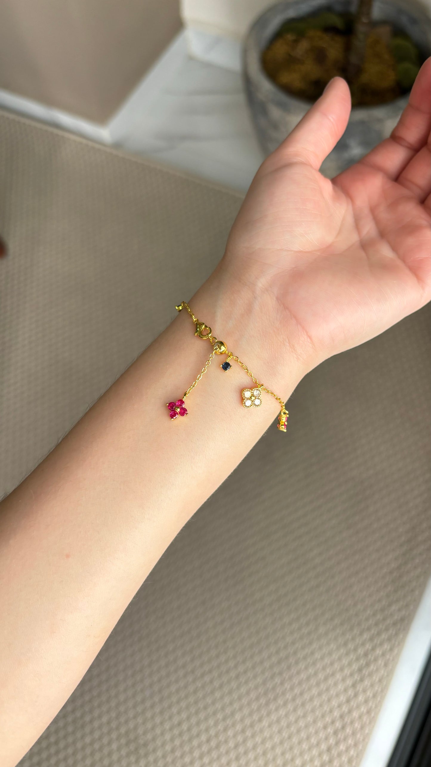 Pulsera flores colors