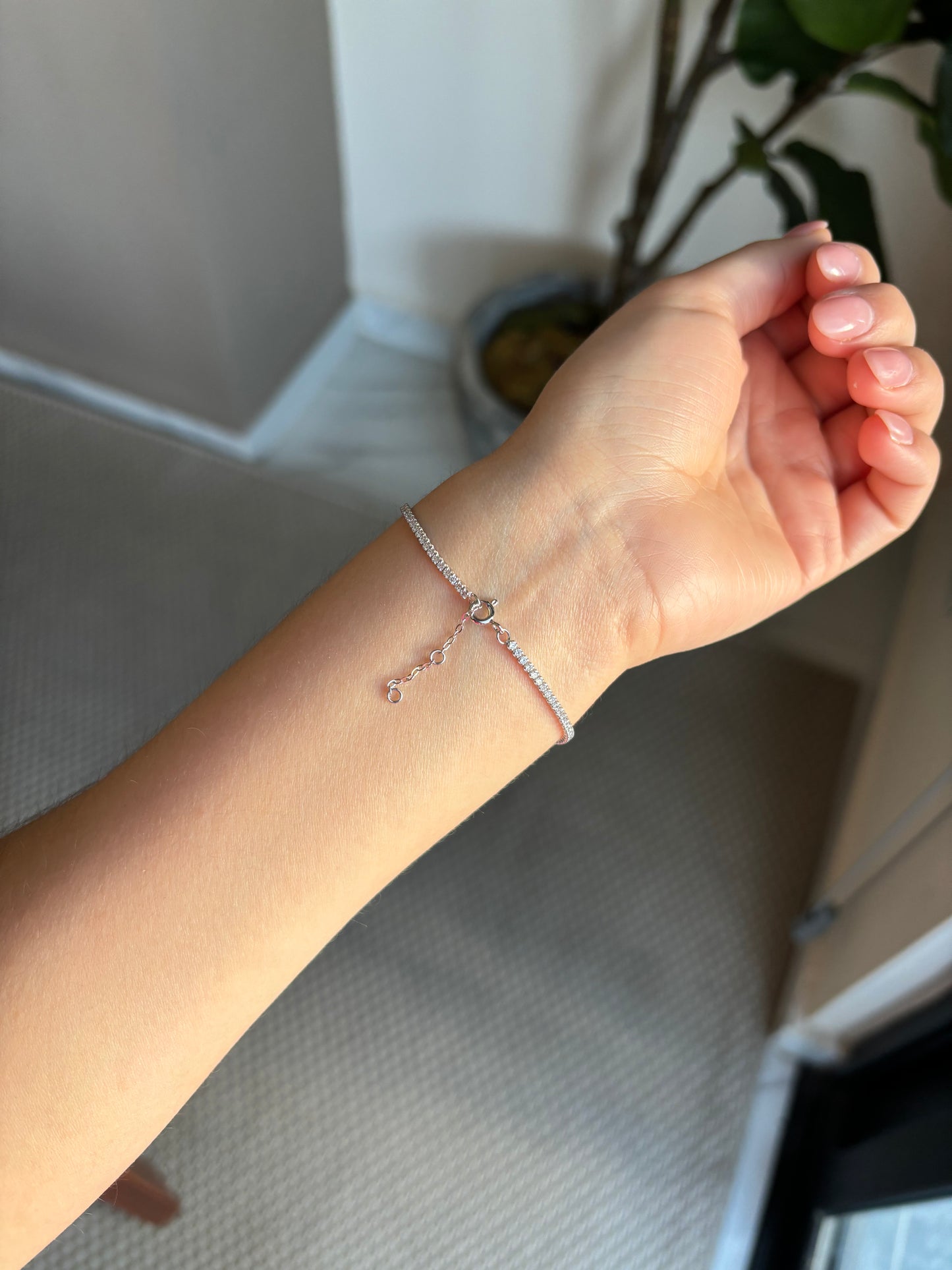 Pulsera gema rubi Plata.925