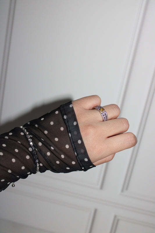 Anillo Amarillo Zirconias