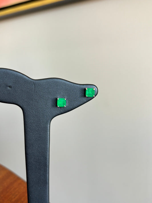 Aretes turmalina Plata.925