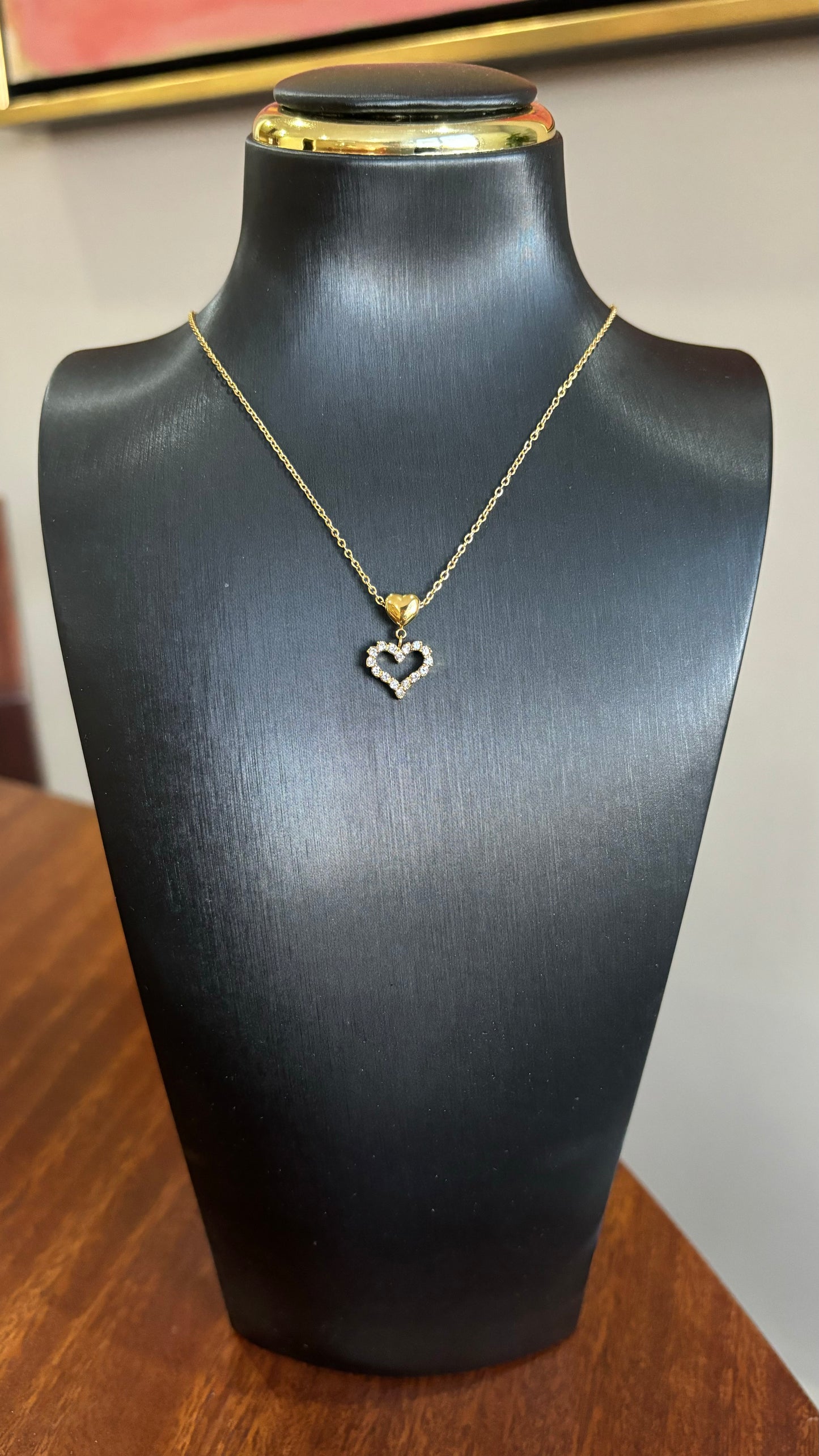 Collar corazones gold