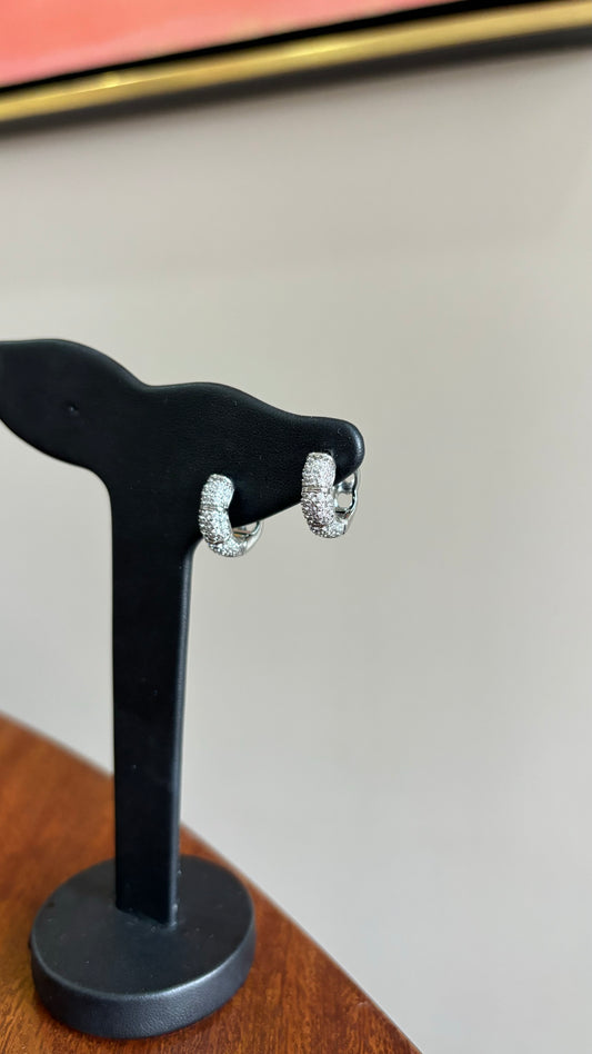 Coquetas zirconias plata