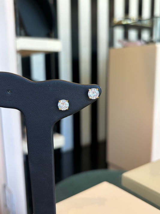 Aretes zirconia gold