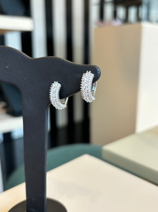 Coquetas zirconias plata