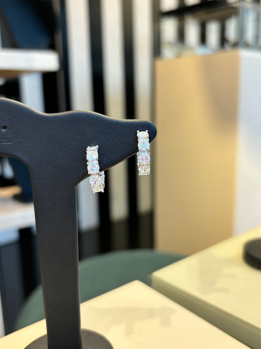 Aretes tennis plata
