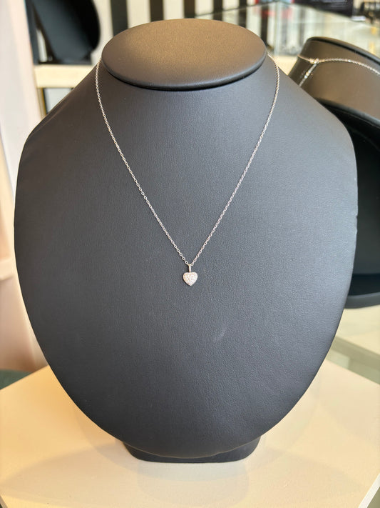 Collar corazón plata.925