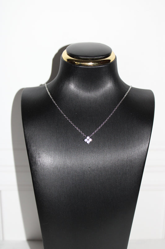Collar flor mini plata