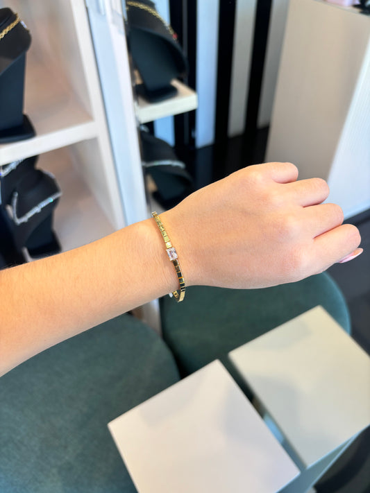 Pulsera gold zirconia