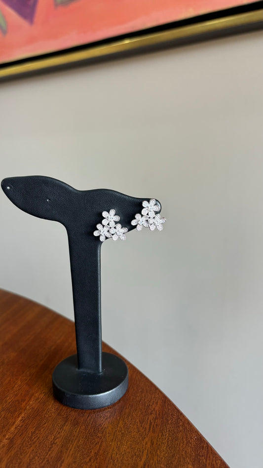 Aretes 3 flores
