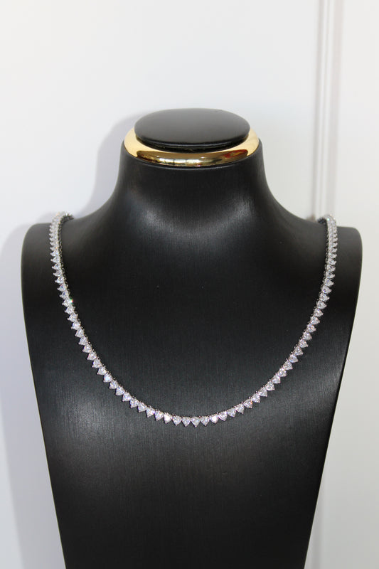 Collar Corazones Plata.925