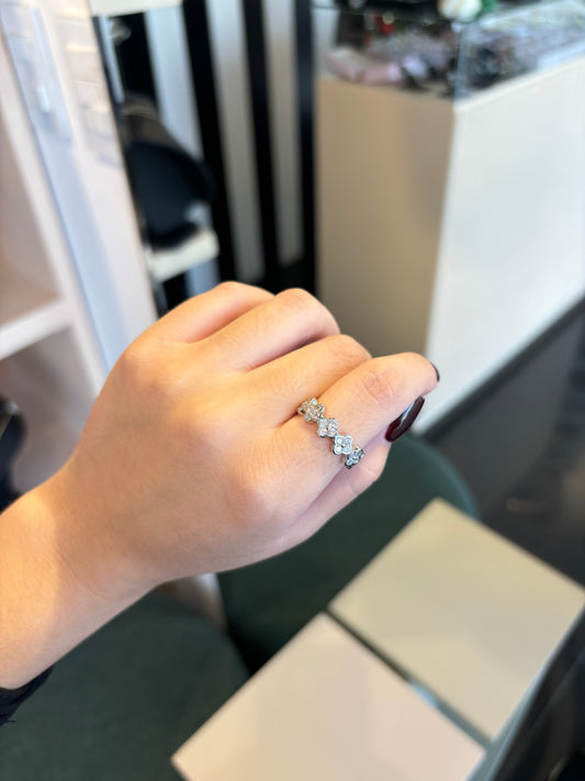 Anillo flores ajustable