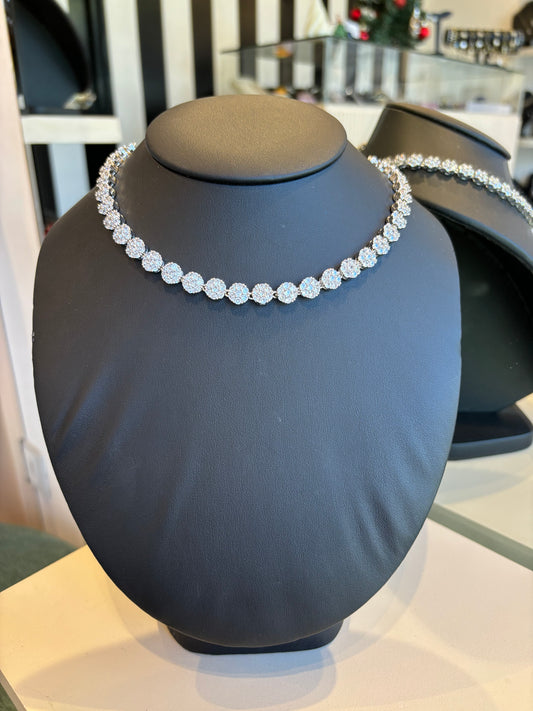 Collar floresita silver