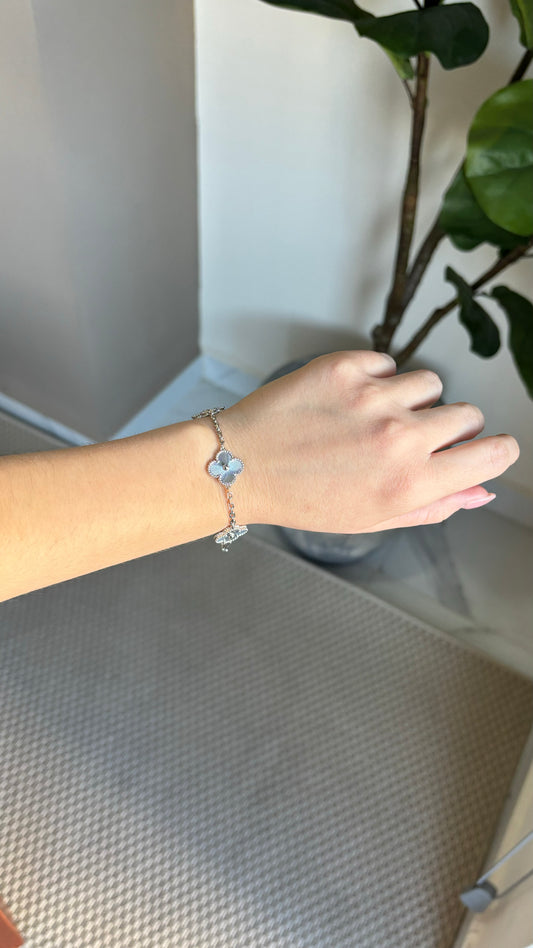 Pulsera flores VCA plata