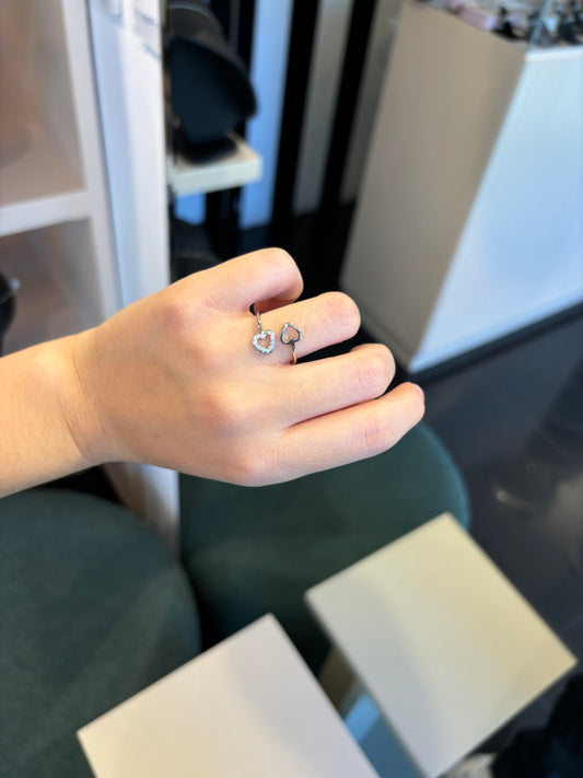 Anillo corazones ajustable