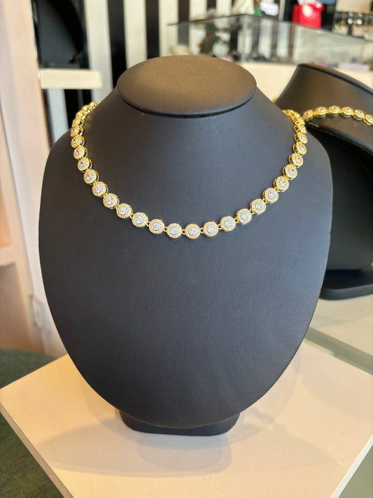 Collar tennis circle gold