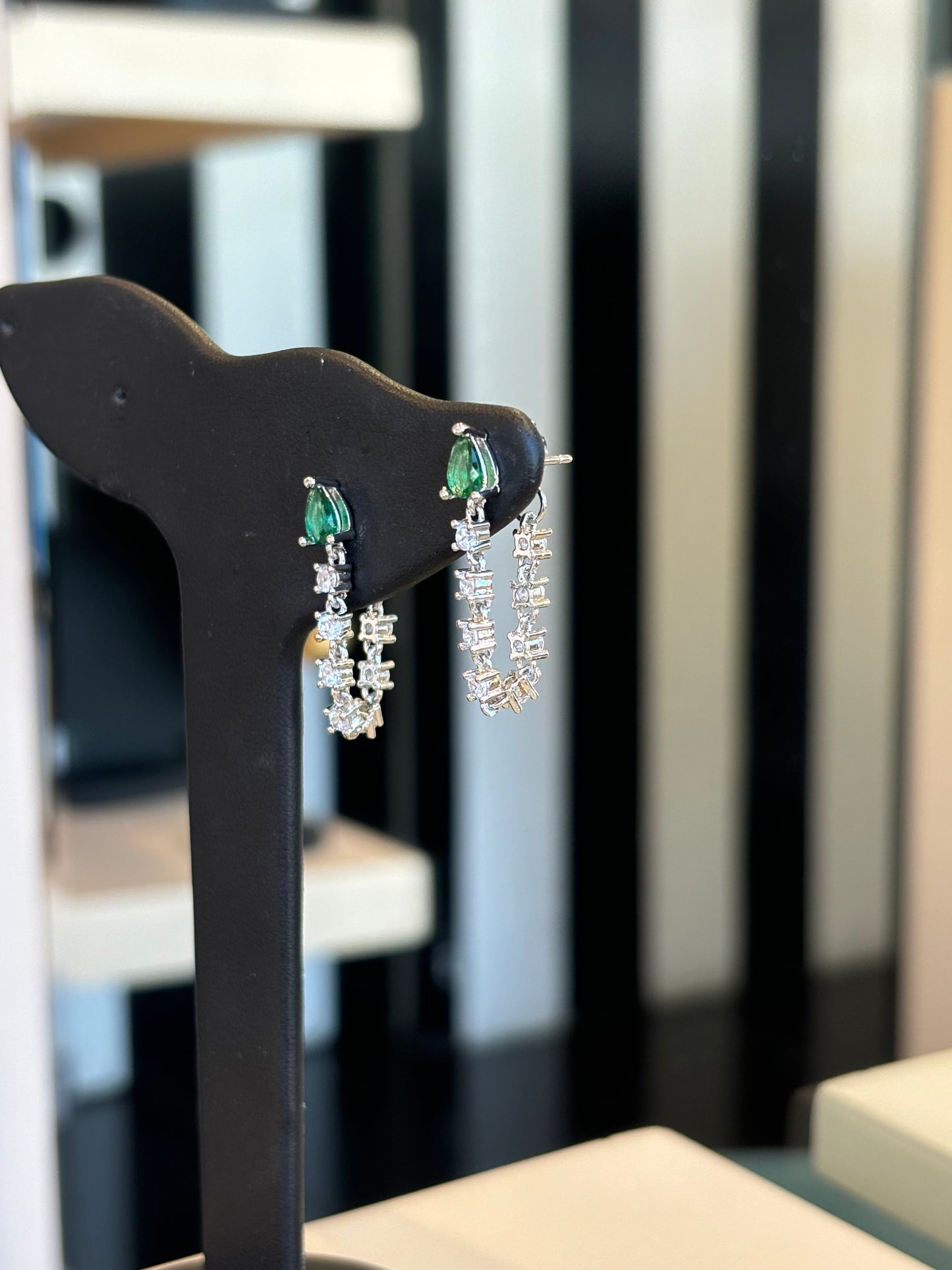 Aretes emerald drops